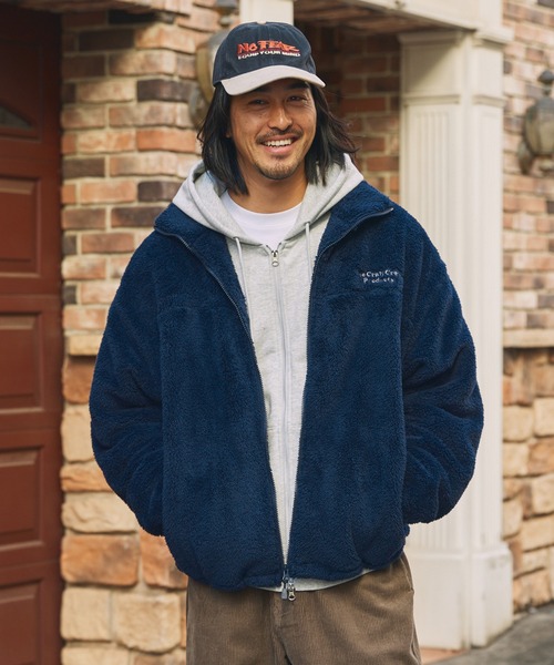 ヒートアップボアフリース ドローコード ジップアップブルゾン / 保温