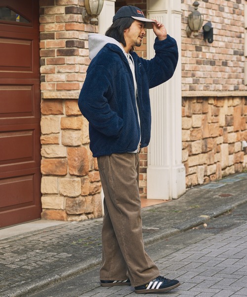 ヒートアップボアフリース ドローコード ジップアップブルゾン / 保温