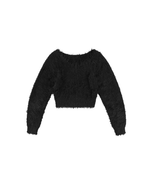 ALEXIA STAM（アリシアスタン）の「Shaggy Knit Top /ふわふわシャギーニット（ニット/セーター・レディース・ブラウン/ブラック/アイボリー・FREE）」の19枚目の写真