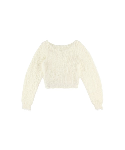 ALEXIA STAM（アリシアスタン）の「Shaggy Knit Top /ふわふわシャギーニット（ニット/セーター・レディース・ブラウン/ブラック/アイボリー・FREE）」の15枚目の写真
