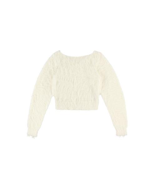 ALEXIA STAM（アリシアスタン）の「Shaggy Knit Top /ふわふわシャギーニット（ニット/セーター・レディース・ブラウン/ブラック/アイボリー・FREE）」の16枚目の写真