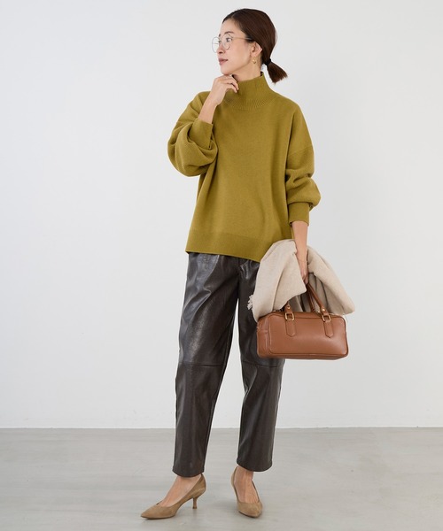 極美品 アキラナカ ラウンド パネルスリーブ ニット プルオーバー 極美品 アキラナカ ラウンド パネルスリーブ ニット プルオーバー 極美