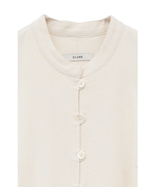 CLANE（クラネ）の「【CLANE/クラネ】AMERICAN SLEEVE LINEN ONEPIECE/アメリカンスリーブリネンワンピース（ワンピース・レディース・ブラック/ホワイト・1/2）」の10枚目の写真