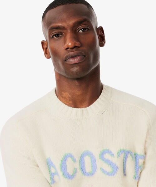 LACOSTE(ラコステ)の「ブランドネームロゴシャギーニッティングウールセーター(ニット/セーター・メンズ・ブラック/オフホワイト・2/3/5/4)」の11枚目の写真