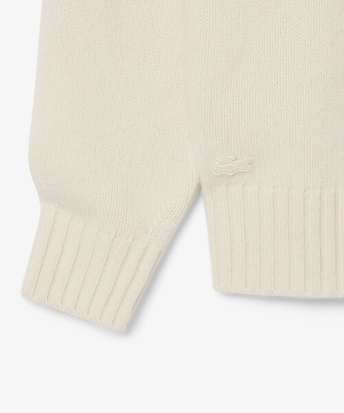 LACOSTE(ラコステ)の「ブランドネームロゴシャギーニッティングウールセーター(ニット/セーター・メンズ・ブラック/オフホワイト・2/3/5/4)」の6枚目の写真