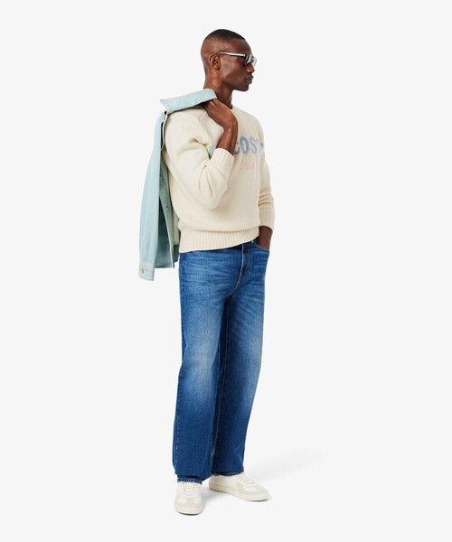 LACOSTE(ラコステ)の「ブランドネームロゴシャギーニッティングウールセーター(ニット/セーター・メンズ・ブラック/オフホワイト・2/3/5/4)」の7枚目の写真