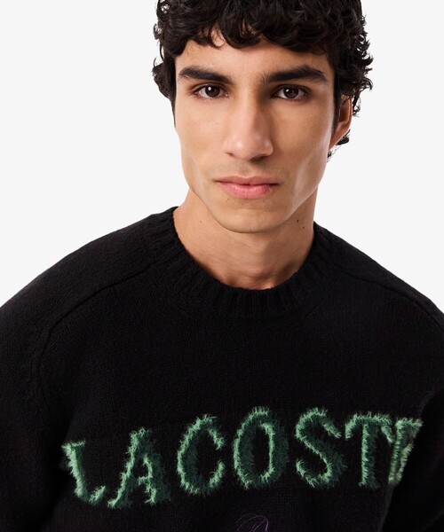 LACOSTE(ラコステ)の「ブランドネームロゴシャギーニッティングウールセーター(ニット/セーター・メンズ・ブラック/オフホワイト・2/3/5/4)」の8枚目の写真