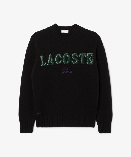 LACOSTE(ラコステ)の「ブランドネームロゴシャギーニッティングウールセーター(ニット/セーター・メンズ・ブラック/オフホワイト・2/3/5/4)」の10枚目の写真