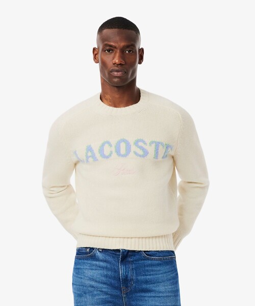 LACOSTE(ラコステ)の「ブランドネームロゴシャギーニッティングウールセーター(ニット/セーター・メンズ・ブラック/オフホワイト・2/3/5/4)」の17枚目の写真