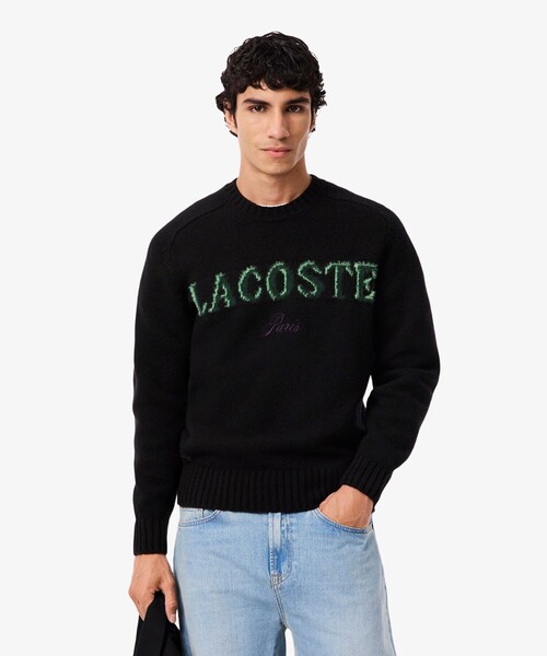 LACOSTE(ラコステ)の「ブランドネームロゴシャギーニッティングウールセーター(ニット/セーター・メンズ・ブラック/オフホワイト・2/3/5/4)」の18枚目の写真