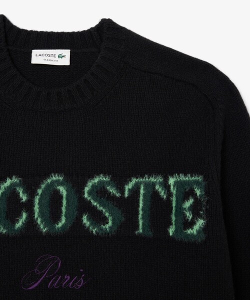 LACOSTE(ラコステ)の「ブランドネームロゴシャギーニッティングウールセーター(ニット/セーター・メンズ・ブラック/オフホワイト・2/3/5/4)」の19枚目の写真