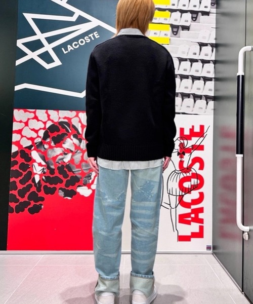 LACOSTE(ラコステ)の「ブランドネームロゴシャギーニッティングウールセーター(ニット/セーター・メンズ・ブラック/オフホワイト・2/3/5/4)」の14枚目の写真