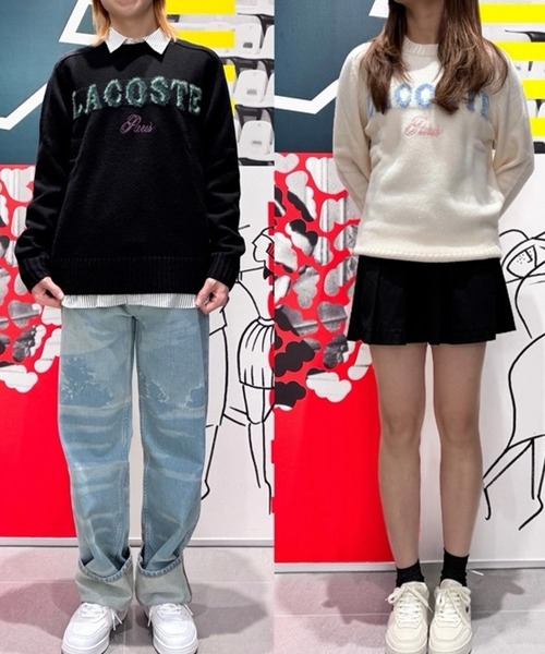 LACOSTE(ラコステ)の「ブランドネームロゴシャギーニッティングウールセーター(ニット/セーター・メンズ・ブラック/オフホワイト・2/3/5/4)」の16枚目の写真