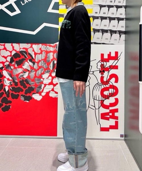 LACOSTE(ラコステ)の「ブランドネームロゴシャギーニッティングウールセーター(ニット/セーター・メンズ・ブラック/オフホワイト・2/3/5/4)」の15枚目の写真
