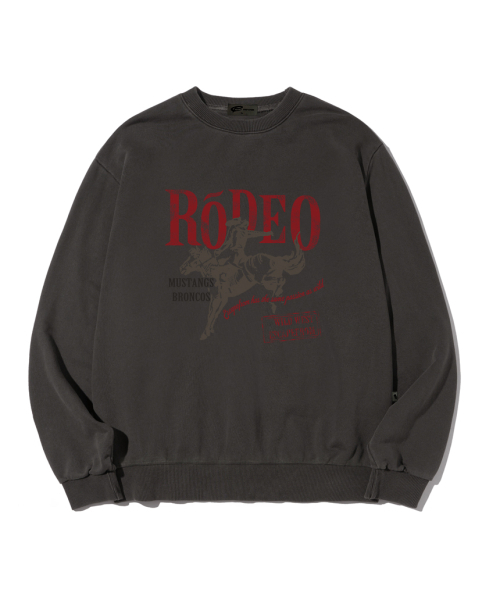 ESCAPEFROM（エスケープフロム）の「ESCF RODEO プリントピグメント スウェット チャコール（スウェット・レディース・その他・MEDIUM/LARGE）」の2枚目の写真
