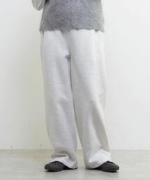 裏起毛セミワイドカットパンツ