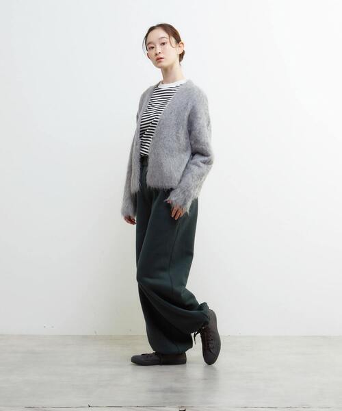 LOGEMENT DE CLAIRE(ロジュモンドクレール)の「裏起毛セミワイドカットパンツ(その他パンツ・レディース・ブラック/ブラウン/ライトグレー/ダークグリーン・FREE)」の7枚目の写真