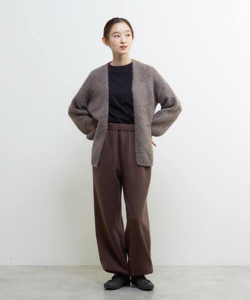 LOGEMENT DE CLAIRE(ロジュモンドクレール)の「裏起毛セミワイドカットパンツ(その他パンツ・レディース・ブラック/ブラウン/ライトグレー/ダークグリーン・FREE)」の15枚目の写真