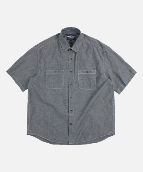FRIZMWORKS(フリズムワークス)の「CHAMBRAY WORK HALF SHIRT _ BLUE(シャツ/ブラウス・メンズ・その他・MEDIUM/LARGE/X-LARGE/SMALL)」の1枚目の写真