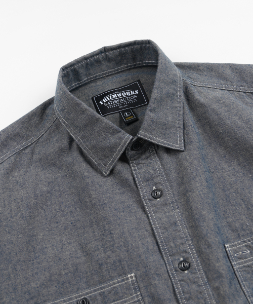 FRIZMWORKS(フリズムワークス)の「CHAMBRAY WORK HALF SHIRT _ BLUE(シャツ/ブラウス・メンズ・その他・MEDIUM/LARGE/X-LARGE/SMALL)」の3枚目の写真