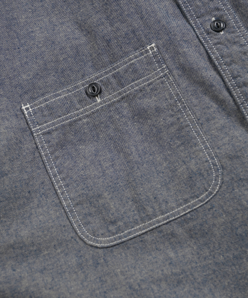 FRIZMWORKS(フリズムワークス)の「CHAMBRAY WORK HALF SHIRT _ BLUE(シャツ/ブラウス・メンズ・その他・MEDIUM/LARGE/X-LARGE/SMALL)」の4枚目の写真