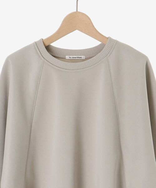 le.coeur blanc（ルクールブラン）の「ボンディングラグラン切替プルオーバー（Tシャツ/カットソー・レディース・ブラウン/グレイッシュベージュ・38）」の18枚目の写真