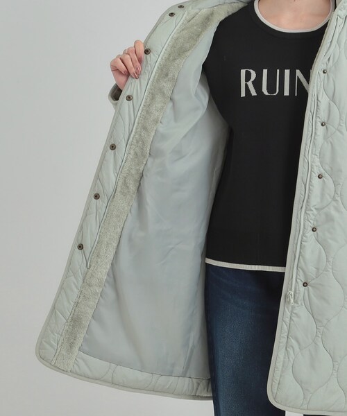 SHOO・LA・RUE(シューラルー)の「【撥水/フード取り外し可】冬に嬉しいこだわり満載 ひょうたん柄キルトコート(その他アウター・レディース・ブラウン系/ブラック/グリーン系・02/03/01/04)」の16枚目の写真