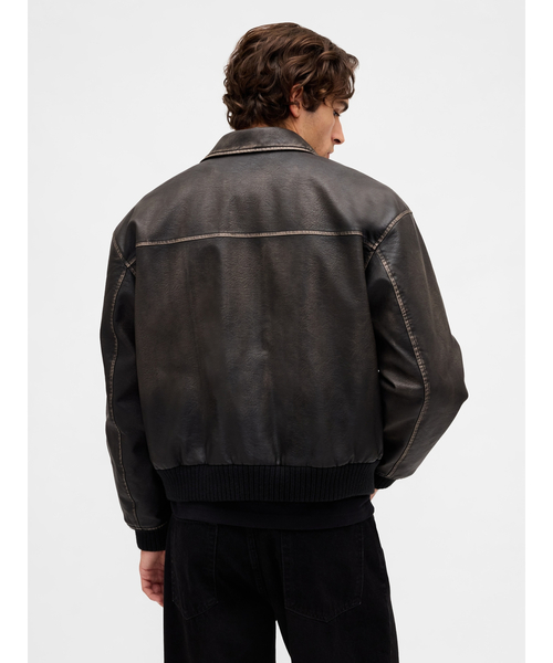 セール】リサイクル ヴィーガンレザー ボンバージャケット（その他