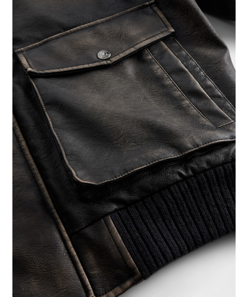 GAP（ギャップ）の「リサイクル ヴィーガンレザー ボンバージャケット