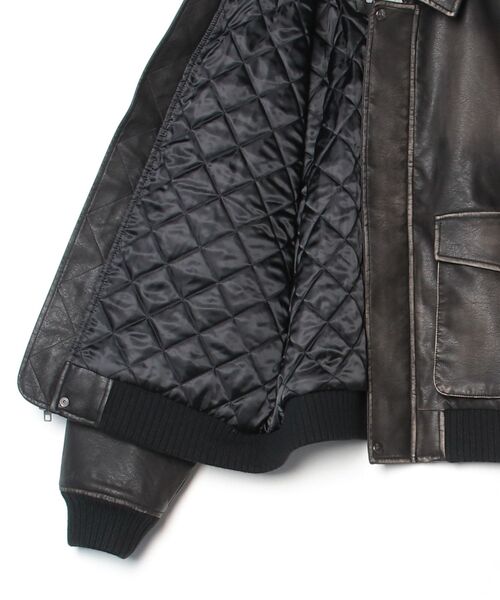 リサイクル ヴィーガンレザー ボンバージャケット（その他アウター