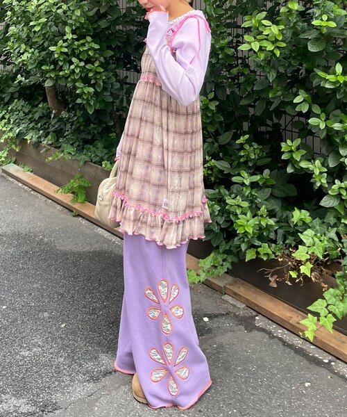 HELLO.SANFRANCISCO（ハローサンフランシスコ）の「【HELLO.SANFRANCISCO/ハローサンフランシスコ】チェックベロアシャーリングチュニック（チュニック・レディース・オレンジ/ベージュ/ブルー/グレー・ONE SIZE）」の17枚目の写真