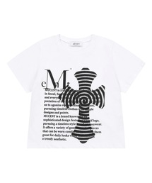 シルク十字架レタリング半袖Tシャツ男女共用(2カラー)