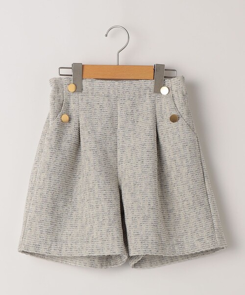 SHIPS（シップス）の「SHIPS KIDS:140～150cm / ツイード タック ショート パンツ（その他パンツ・キッズ・ライトブルー/ナチュラル・140/150）」の2枚目の写真