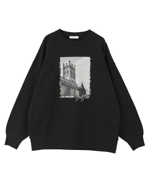 AMERICAN HOLIC(アメリカンホリック)の「ハンドストロークフォト裏毛プルオーバー(スウェット・レディース・杢グレー/ブラック・FREE)」の13枚目の写真
