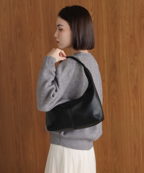 Bou Jeloud(ブージュルード)の「ワンハンドルPUバック(ハンドバッグ・レディース・モカ/ブラック・ONESIZE)」の12枚目の写真