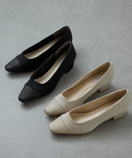 MAISON BREEZE(メゾンブリーズ)の「【MAISON BREEZE】グリッタートゥラメパンプス LIM※(パンプス・レディース・ブラック/ベージュ・23cm/23.5cm/24.5cm/24cm)」の18枚目の写真