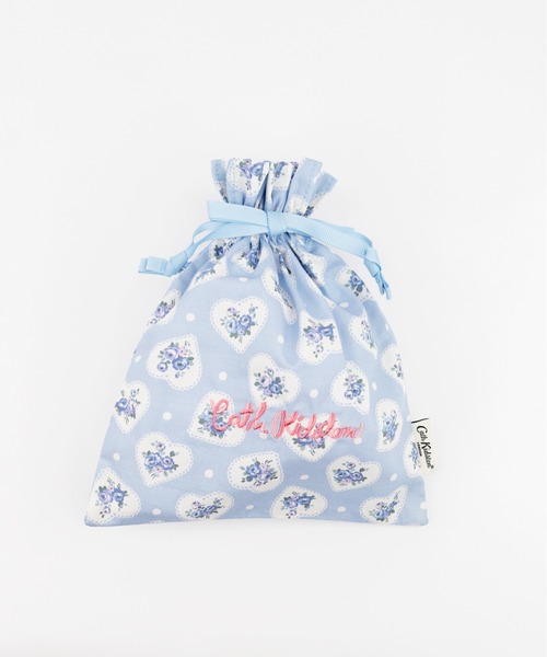 Cath Kidston（キャスキッドソン）の「ドローストリングポーチ（ポーチ・レディース・イエロー/パープル/サーモンピンク/サックスブルー系/レッド/ピンク/ライトグリーン/サックスブルー/アイボリー/ブラック/アイボリー系・FREE）」の6枚目の写真
