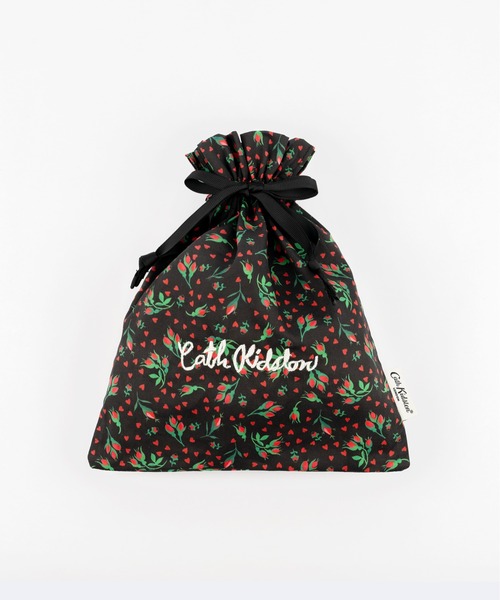 Cath Kidston（キャスキッドソン）の「ドローストリングポーチ（ポーチ・レディース・イエロー/パープル/サーモンピンク/サックスブルー系/レッド/ピンク/ライトグリーン/サックスブルー/アイボリー/ブラック/アイボリー系・FREE）」の3枚目の写真