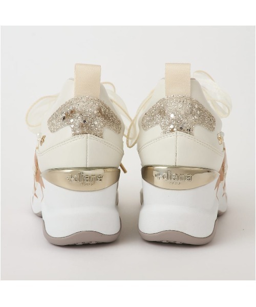 +diana（プラスダイアナ）の「【数量限定】ヒールアップスニーカー 6cm（スニーカー・レディース・アイボリー・22.5cm/22.0cm/21.5cm/25.5cm/25.0cm/24.5cm/24.0cm/23.5cm/23.0cm）」の5枚目の写真
