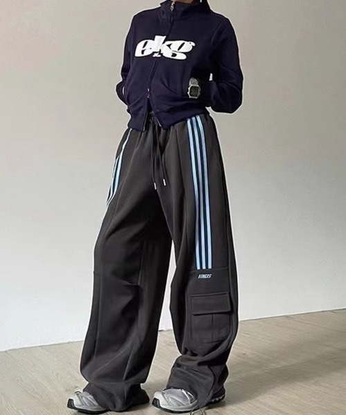 SallyLunn(サリーラン)の「サイドラインルーズパンツ(その他パンツ・レディース・ホワイト/グレー・MEDIUM/LARGE)」の9枚目の写真