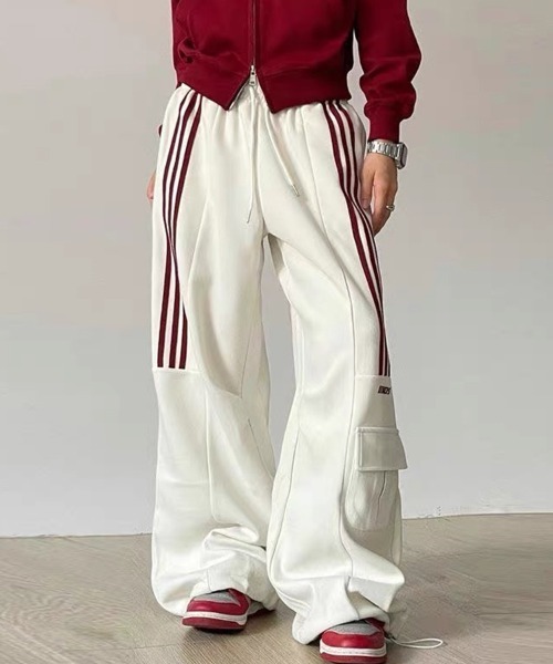 SallyLunn(サリーラン)の「サイドラインルーズパンツ(その他パンツ・レディース・ホワイト/グレー・MEDIUM/LARGE)」の3枚目の写真