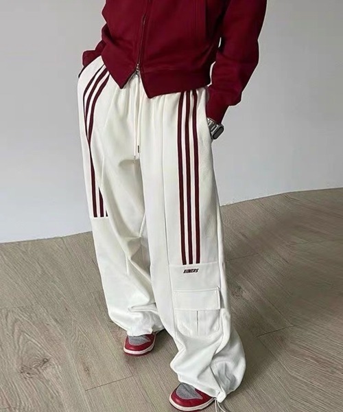 SallyLunn(サリーラン)の「サイドラインルーズパンツ(その他パンツ・レディース・ホワイト/グレー・MEDIUM/LARGE)」の4枚目の写真