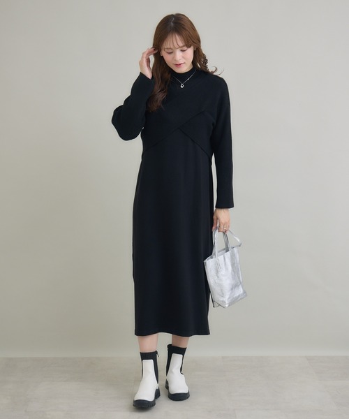 KATHARINE ROSS（キャサリンロス）の「【PILLINI/ピリーニ】カシュクールニットセットワンピース（ワンピース・レディース・イエロー/ブラック・MEDIUM）」の3枚目の写真