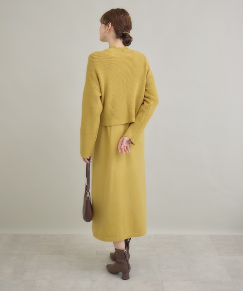 KATHARINE ROSS（キャサリンロス）の「【PILLINI/ピリーニ】カシュクールニットセットワンピース（ワンピース・レディース・イエロー/ブラック・MEDIUM）」の18枚目の写真