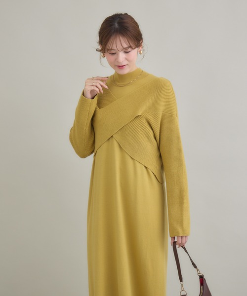 KATHARINE ROSS（キャサリンロス）の「【PILLINI/ピリーニ】カシュクールニットセットワンピース（ワンピース・レディース・イエロー/ブラック・MEDIUM）」の19枚目の写真