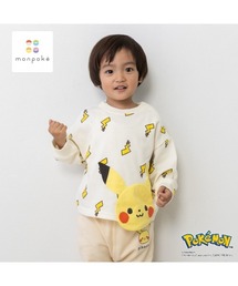 monpoke（モンポケ）の「monpoke モンポケ トレーナー 総柄 はみだしアップリケ ピカチュウ（スウェット）」