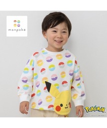 monpoke（モンポケ）の「monpoke モンポケ トレーナー 総柄 はみだしアップリケ ピカチュウ（スウェット）」