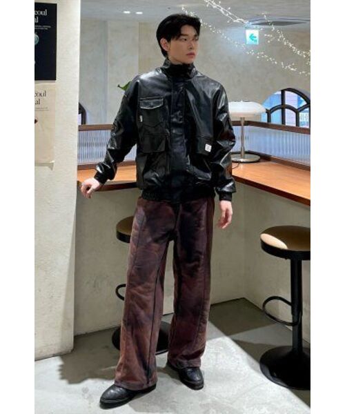 SEARCH410(サーチ410)の「ダーティウォッシングワイドパンツネイビー(その他パンツ・メンズ・その他・LARGE/MEDIUM)」の4枚目の写真
