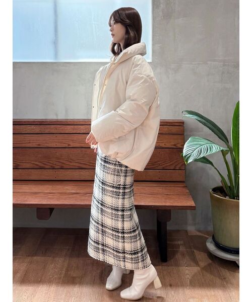 MERCURYDUO（マーキュリーデュオ）の「チェックツィードタイトスカート（スカート・レディース・オフホワイト/ブラック/ネイビー・SMALL/MEDIUM）」の12枚目の写真