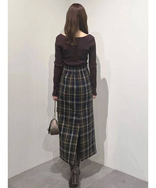 MERCURYDUO（マーキュリーデュオ）の「チェックツィードタイトスカート（スカート・レディース・オフホワイト/ブラック/ネイビー・SMALL/MEDIUM）」の20枚目の写真